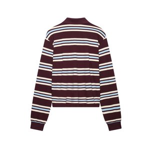 Femmes 2025 Polo respirant à rayures de style Preppy Fabricant OEM Vente en gros de l'usine Haut d'uniforme scolaire - Product Image 3