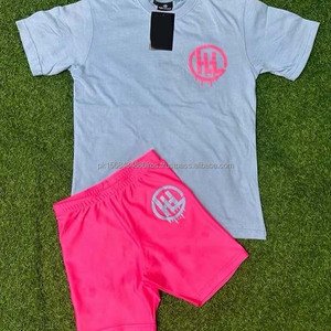 Men's High Street Casual Spring Lightweight Breathable 100% Organic Cotton Short Sleeve T-shirt and Shorts <b>Set</b> Quick Dry - Product Image 5