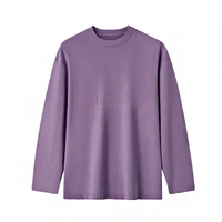 T-shirt à manches longues 100 % coton pour homme, design uni, coupe oversize, vente chaude, personnalisable, pour adultes, OEM, vente en gros