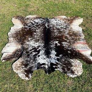 Tapis en cuir de vachette véritable tricolore cuir véritable bétail cache cheveux polyvalent pour ceintures meubles canapés chaussures bagages rideaux oreillers - Product Image 2