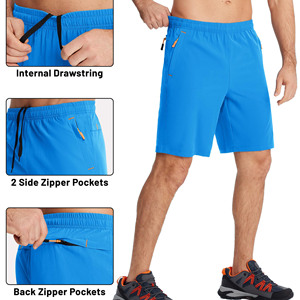 Pantalones cortos de gimnasio con logotipo personalizado para hombre, cintura elástica, color sólido, entrenamiento deportivo, ropa de primavera, cómodos pantalones cortos informales para correr - Product Image 6