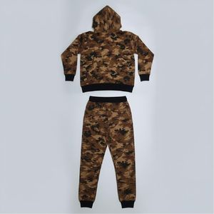 Ensemble survêtement streetwear personnalisé, pantalon de survêtement et sweat-shirt à capuche, coupe courte, délavé à l'acide, effet usé, avec strass, style USA - Product Image 2