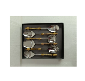 Stainless Steel Spoon Salad Server <b>Set</b> <b>6</b> Pieces <b>Set</b> Best Selling Customized Hot selling Crafts Spoon Salad Server <b>Set</b> - Product Image 6
