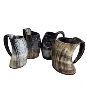 Alta calidad al por mayor Animal-estilo hecho a mano tallado Natural beber cuerno vidrio para cerveza agua para el hogar por la artesanía de media luna - Product Image 1