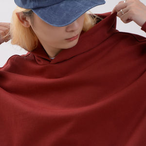 Heavy weight 430GSM algodón de alta calidad francés Terry Sudadera con capucha de gran tamaño personalizado Unisex hombros caídos diseño liso invierno - Product Image 2