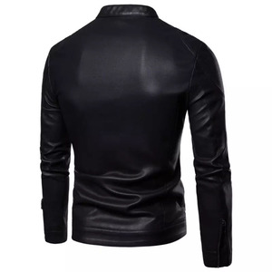 <b>Top</b> Trending Style <b>Leather</b> Jacket for Men and Latest Design Solid Color Plus Size Fashionable <b>High</b> Quality <b>Leather</b> Jackets - Product Image 3