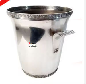 latest design shiny silver finished metal stainless steel wine chiller <b>ice</b> <b>bucket</b> for hotel restaurant and bar - Product Image 5