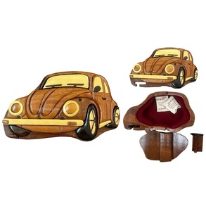 RELIGIOUS-THEMED HANDCRAFTED WOODEN INTARSIA 3D PUZZLE <b>BOX</b> DECORATE WOODCRAFT SECRET <b>BOX</b> CHRISTMAS SOUVENIR FROM VIETNAM - Product Image 2