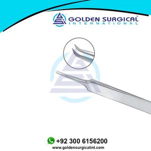 Fórceps quirúrgicos Osher Iris, mandíbulas texturizadas muy finas, fórceps oculares en ángulo, instrumentos de cirugía ocular - Product Image 4