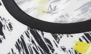 Camiseta de gran tamaño con cuello redondeado a rayas y diseño de logotipo estampado de Gel de silicona al por mayor de la mejor calidad para hombre Ringer - Product Image 4