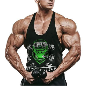 Nouveaux hommes Bodybuilders débardeurs vêtements de sport d'été conception personnalisée logo coton débardeurs pour hommes prix de gros - Product Image 2