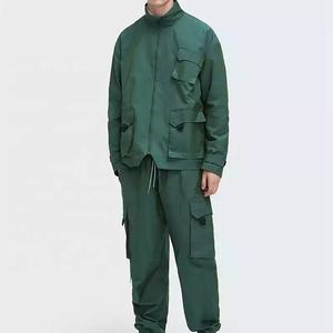 Hommes Automne Nouveau Style Hip Hop Coupe-Vent Sport Cargo Survêtement Top Blank Cargo Design Oversized Jogger Set - Product Image 6