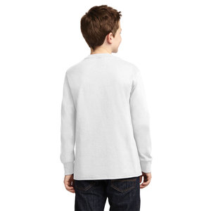 Camiseta 100% de algodón de manga larga pesado informal para jóvenes cómoda y duradera - Product Image 2