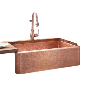 Decorative Design Handcrafted Copper Farmhouse <b>Sink</b> <b>Kitchen</b> Copper <b>Sink</b> Manufacturer Hotel Restaurant Home <b>Kitchen</b> <b>Sink</b> - Product Image 2