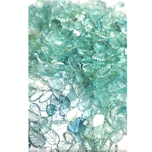 Gemas de hoja tallada de Aguamarina Natural de alta calidad, 320 Uds., 8mm-20mm, 312cts, lote 5A, calidad, zafiro gris, corte suelto, ¡las mejores ventas! - Product Image 1