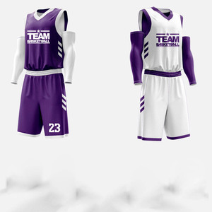 Uniforme de baloncesto para hombre, camiseta y pantalones cortos de secado rápido, transpirables, ligeros, ropa deportiva para entrenamiento y competición en equipo - Product Image 5