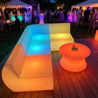 Meubles de bar et de restaurant pour discothèque, design intérieur/extérieur, canapé, mobilier éclairé par LED, mobilier commercial pour bar, mobilier LED pour fête