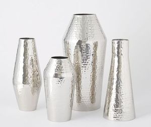 Vase à fleurs de luxe en aluminium finition argentée, écologique, scellé à chaud, pour salon et chambre à coucher, prix de gros TQC - Product Image 4