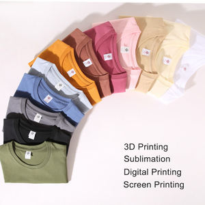 T-shirt pour homme grande taille en polyester/coton de haute qualité 380 g/m², uni, impression personnalisée, broderie, respirant, unisexe, surdimensionné - Product Image 2