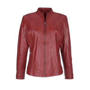 Chaquetas de Cuero de Moda para Mujer, Hechas a Medida, de Piel de Oveja Original, Transpirables, de Alta Calidad OEM, con Cremallera, Chaqueta de Invierno con Logotipo Original - Product Image 6