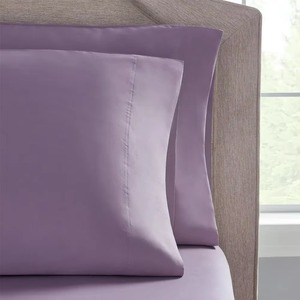 Vente en gros de draps housse 100% coton Ensemble de literie tricoté taille personnalisée 400TC Motif solide Grade a pour la maison et l'hôtel - Product Image 4