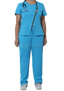 ชุดยูนิฟอร์มแพทย์ฤดูร้อนแบบสั่งตัดสำหรับผู้หญิง ผ้าสแปนเด็กซ์ ชุดสครับสำหรับบุคลากรทางการแพทย์ เสื้อและกางเกงสำหรับชุดพยาบาลและแพทย์ - Product Image 3