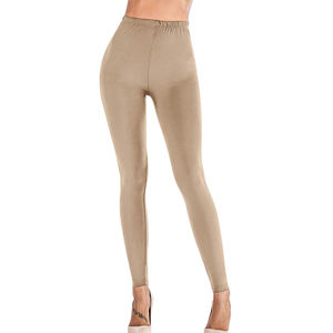 Gran oferta 2024, mallas deportivas para mujer, estilo deportivo cómodo con Material de cuero de seda, logotipo de bajo precio en la cintura para uso en el gimnasio - Product Image 3