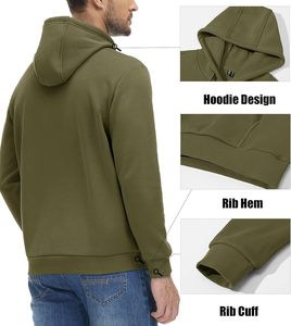 Sweat-shirt à capuche en molleton de coton surdimensionné pour hommes, sweat-shirt à capuche à épaules tombantes avec logo personnalisé, vêtements chauds d'hiver - Product Image 5