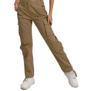 Haute qualité femmes Cargo pantalon élégant décontracté sportif léger taille nouveauté 100% coton doux tissu Cargo pantalon femmes - Product Image 1