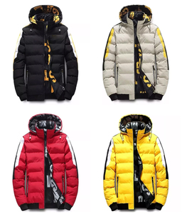 Chaquetas gruesas de burbujas para hombres, venta al por mayor, estilos personalizados Premium, prendas de vestir exteriores con cuello levantado de lona - Product Image 4