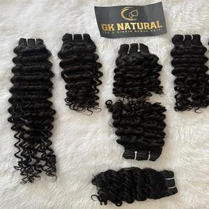 มัดผมคนแท้แบบไม่ผ่านกระบวนการผมชาวกัมพูชาผมคนแท้ทำจากหนังแท้ - Product Image 1