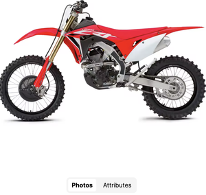 Motocicleta de motocross Honda CRF250R de 250cc, duradera, con sistema de suspensión avanzado para competición todoterreno - Product Image 2