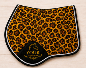 Ensemble d'équitation imprimé léopard : tapis de selle, cache-mouches, protège-ventres, protège-attelles, bandages de polo – Ensemble assorti polyvalent - Product Image 2