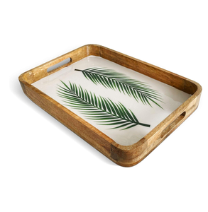 Bandeja de servicio de madera e impresa al por mayor, decoración del hogar, Acacia Rectangular Vintage, uso al mejor precio - Product Image 1