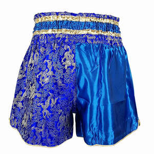 Short de boxe pour hommes en polyester de haute qualité sur mesure élégant motif solide short de combat tissu teint uni en gros - Product Image 6