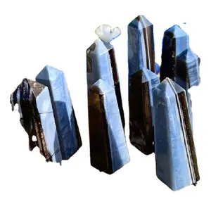 Owyhee bleu opale tour sculpté cristal obélisque pierre précieuse métaphysique naturelle de haute qualité pour REIKI guérison méditation Feng Shui - Product Image 1