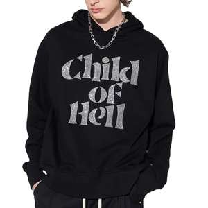 Unisex 100% Cotton Fleece Rhinestone Hoodie Warm Pullover Crystal Embellishment Winter <b>Streetwear</b> Wholesale Fashion Customizable - Product Image 6