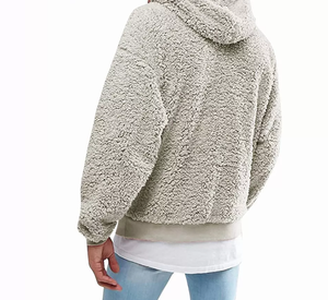 New Arrival Unisex Winter <b>Sherpa</b> <b>Fleece</b> Jacket Casual Loose Street Wear with Stand Collar and Zip Closure Faux Fur Material - Product Image 2