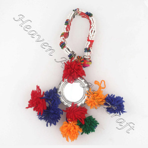 Colmillos de borlas de algodón, Banjara, Vintage, hecho a mano - Product Image 4