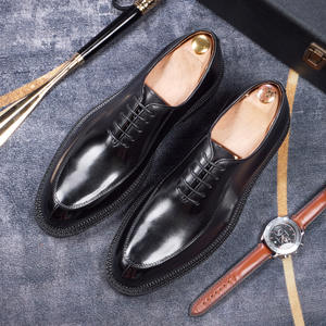 Chaussures Derby en cuir polyvalentes pour hommes, chaussures habillées classiques à lacets pour un usage quotidien et professionnel, chaussures en cuir véritable respirantes - Product Image 3