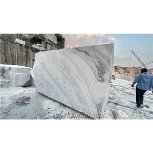 Tuile de dalle de marbre de Calcite polie chinoise moderne Panda blanc avec noir pour vivre cuisine villa hôtel blocs polis - Product Image 2