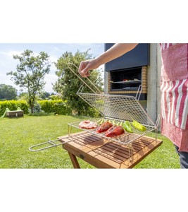 Griglia doppia per pesce in acciaio inox 40x45cm (Sauvic 2597) - Product Image 2