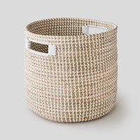 Panier à linge en osier naturel de fabrication vietnamienne, de haute qualité, à prix avantageux, panier de rangement en osier