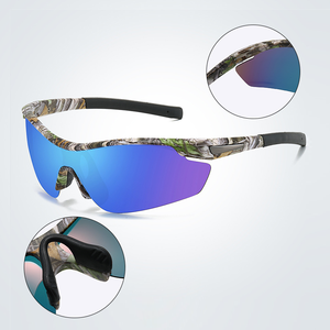 Lunettes de soleil polarisées légères pour hommes, verres TAC UV400, monture demi-cerclée carrée, coupe-vent, pour le cyclisme, la conduite et les sports de plein air - Product Image 2