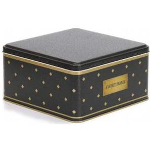198x198x100 mm Gold Square Metal Storage <b>Box</b> 3.7L Capacity Elegant Metal Baskets for Home <b>Sweet</b> Home - Product Image 1