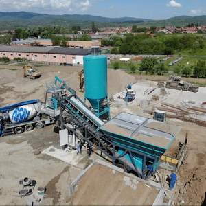 30 M3/h Centrale à béton électrique entièrement automatique portable prête à l'emploi avec noyau de moteur PLC - Product Image 1