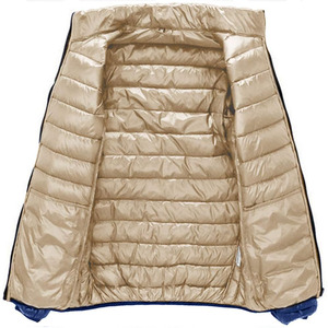 Chaqueta de Invierno Acolchada para Hombre, Reversible, Ligera, Rellena de Poliéster, con Cuello en V, Servicio OEM, Ropa Exterior - Product Image 3