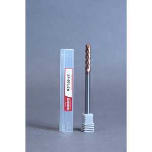 CARBIFORCE 6*100 Molino de punta de bola de 4 flautas TiSiN y Altin Recubierto 55HRC Molino de extremo cuadrado Diámetro de vástago de 4mm para fresadoras - Product Image 1