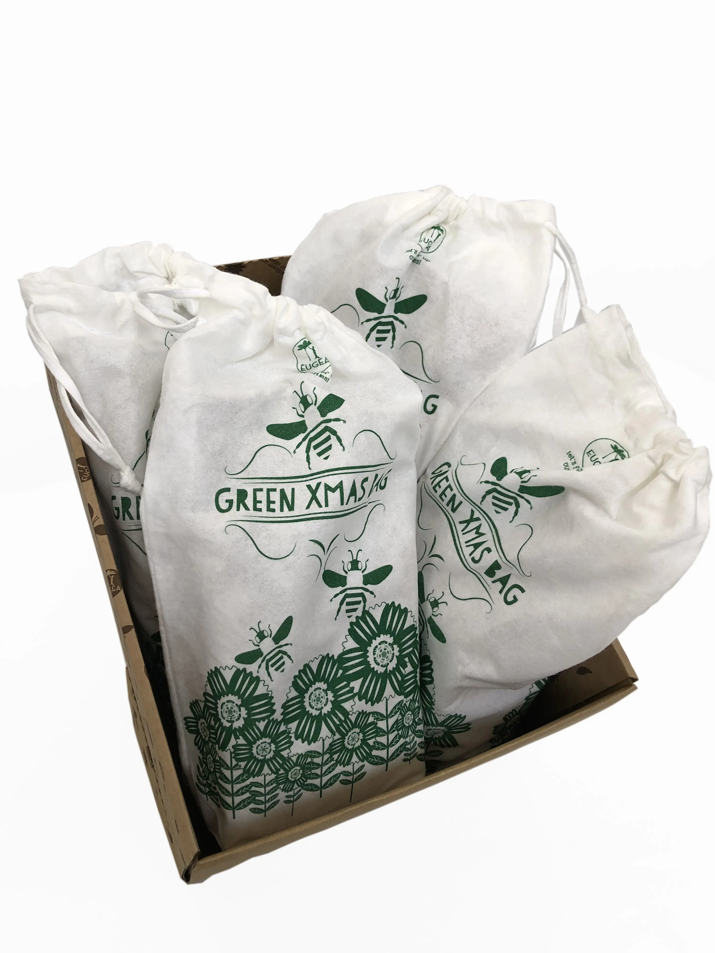 Yeşil noel çantası-kullanıma hazır Kit, s-eeds paketini içerir. S-eed çiçekleri, arıları besler!