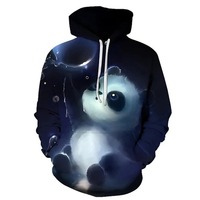Hoodie Fleece Musim Dingin Desain Baru Pria Wanita, Sweatshirt Beruang Singa, Fashion Oversize, Pullover Streetwear, Atasan